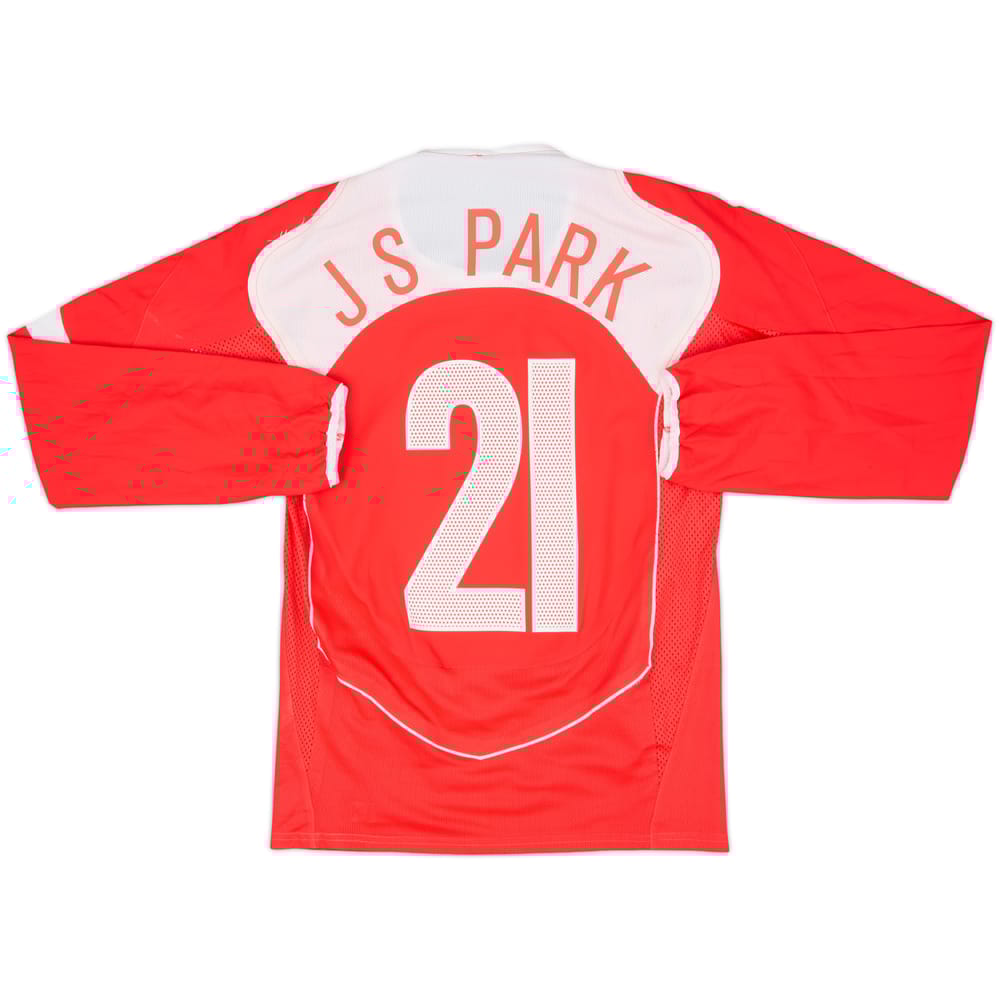 2004-06 South Korea Player Issue Home L/S Shirt J.S.Park #21 - 7/10 - (XS)
