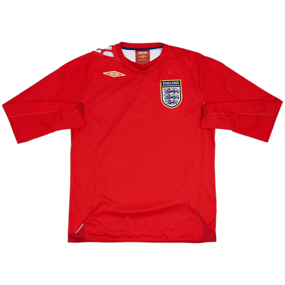 2006-08 England Away L/S Shirt - 5/10 - (M)
