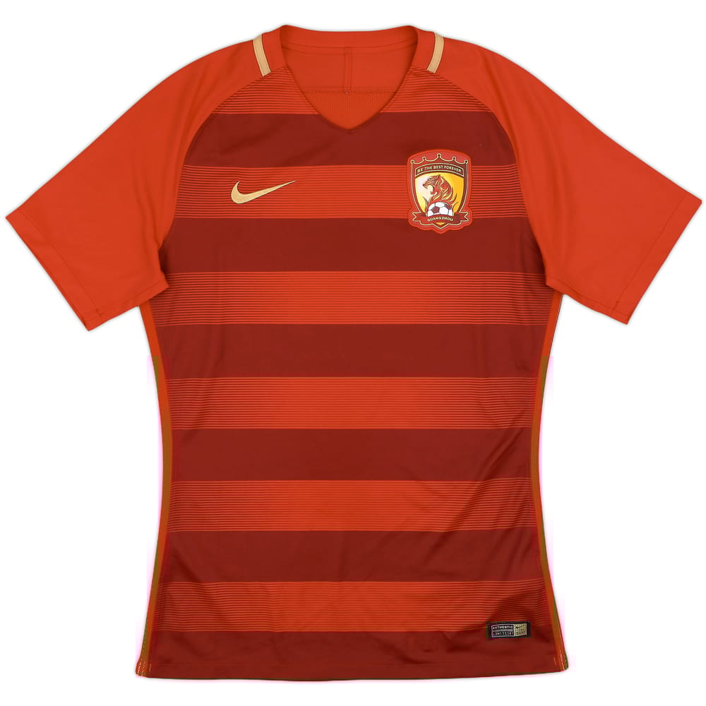 2017-18 Guangzhou Evergrande Authentic Home Shirt - 7/10 - (L)