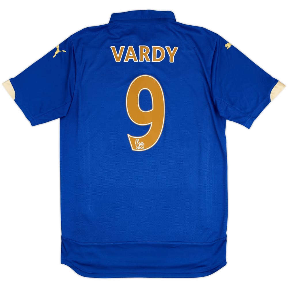 2014-15 Leicester Home Shirt Vardy #9 - 8/10 - (M)