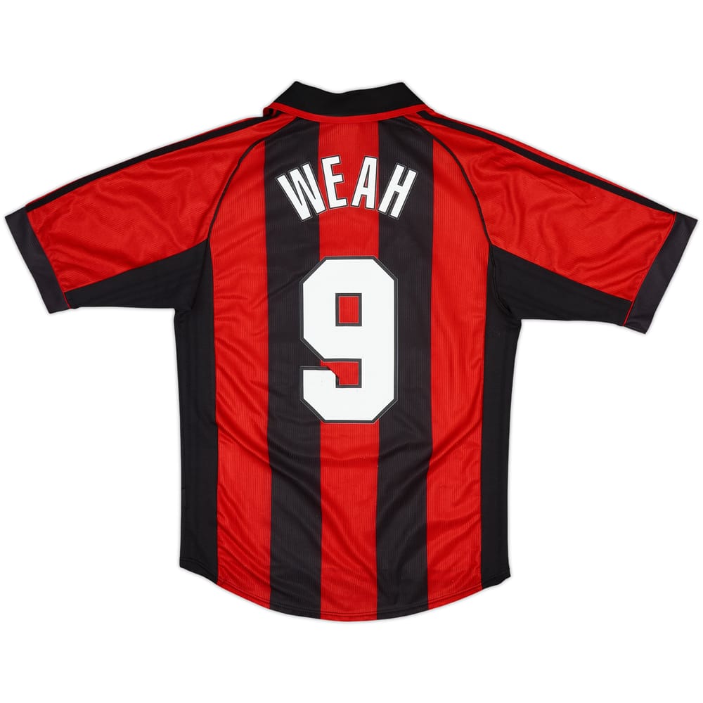 1998-00 AC Milan Home Shirt Weah #9 - 8/10 - (S)