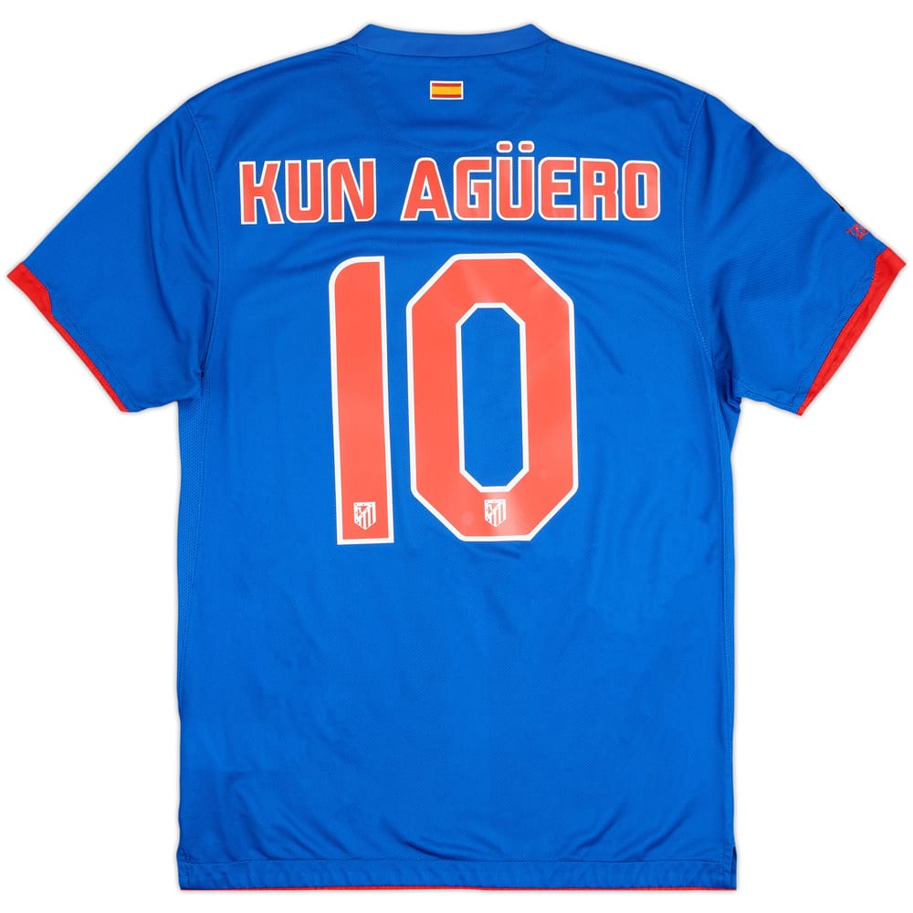 2010-11 Atletico Madrid Away Shirt Kun Aguero #10 - 6/10 - (M)