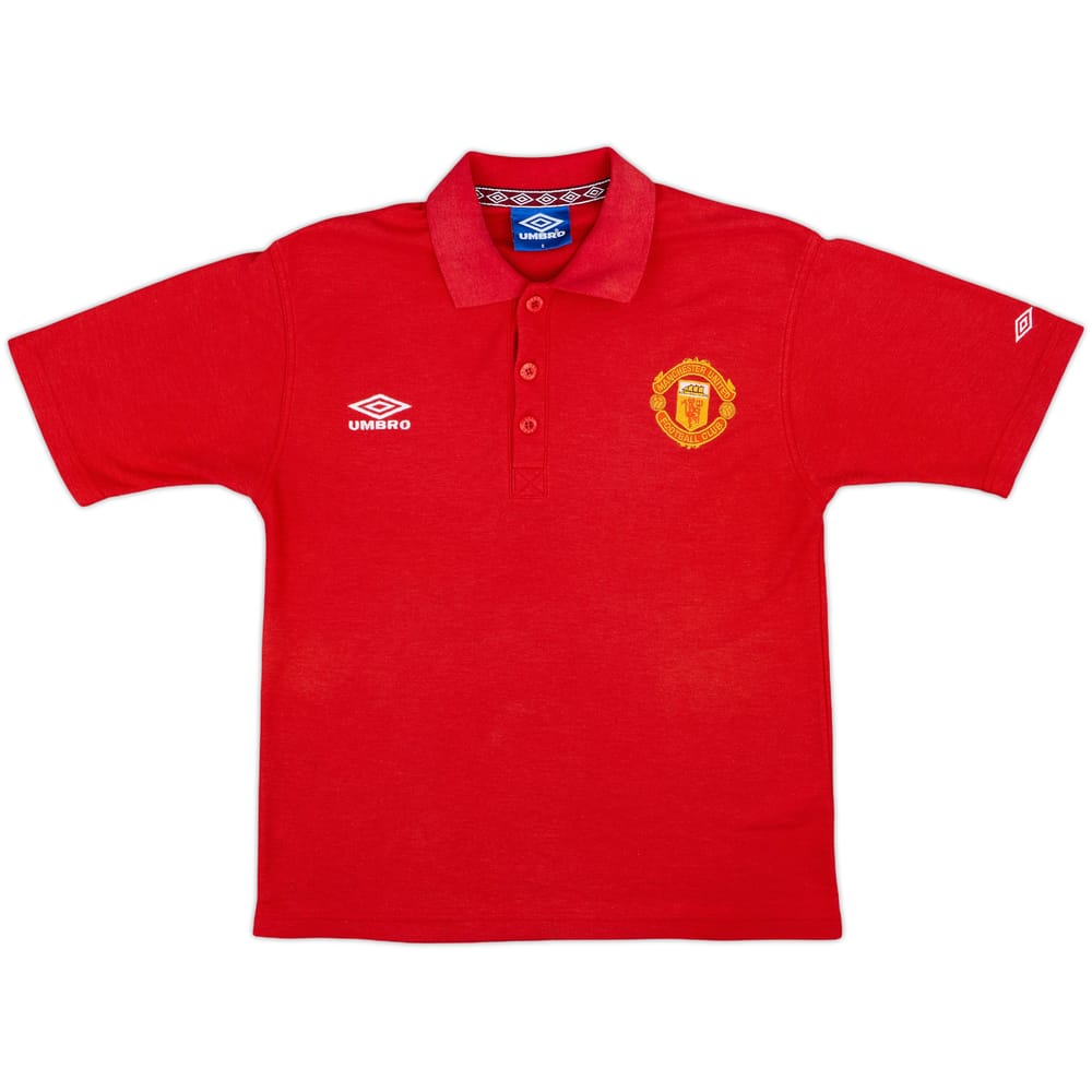 1998-99 Manchester United Umbro Polo Shirt - 8/10 - (S)