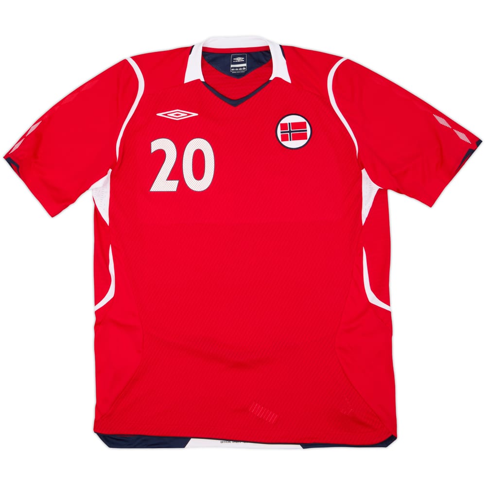 2008-10 Norway Match Issue Home Shirt #20