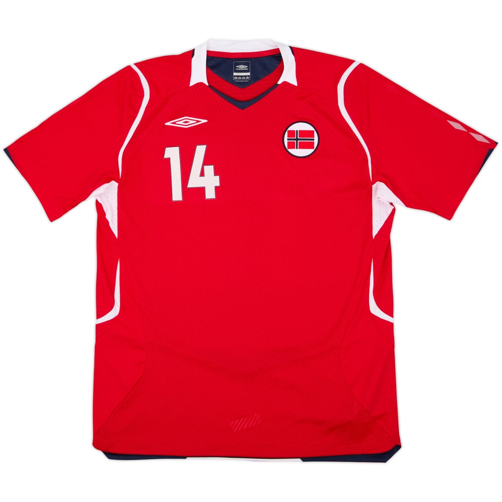 2008-10 Norway Match Issue Home Shirt #14
