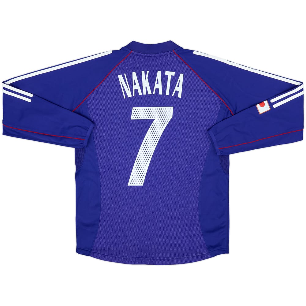 2002-04 Japan Home L/S Shirt Nakata #7 - 8/10 - (S)