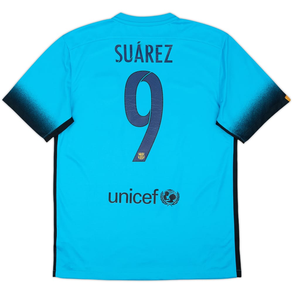 2015-16 Barcelona Third Shirt Suarez #9 - 6/10 - (M)