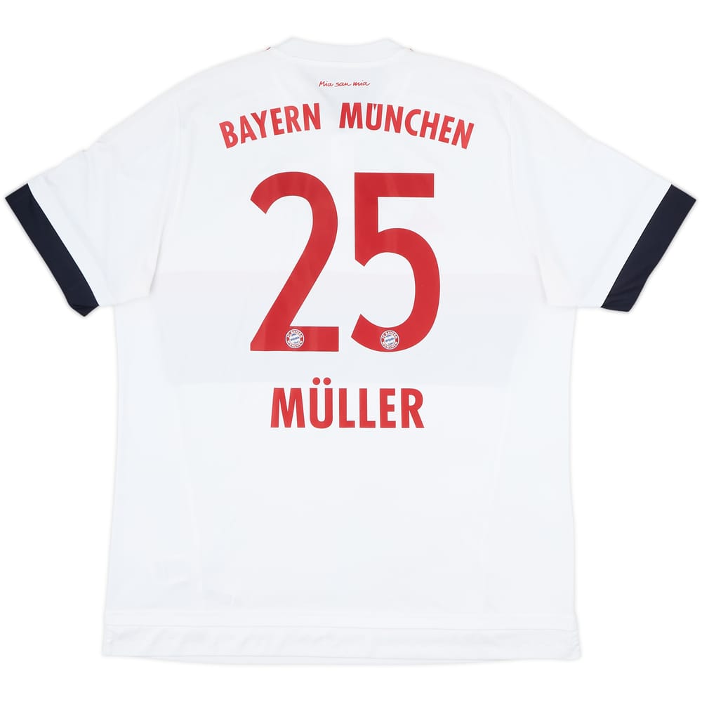 2015-16 Bayern Munich Away Shirt Muller #25 - 8/10 - (XL)