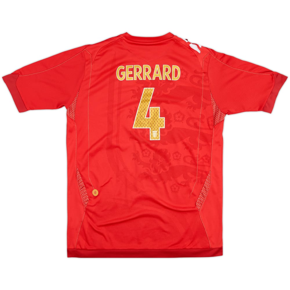 2006-08 England Away Shirt Gerrard #4 - 5/10 - (15-16 Years)