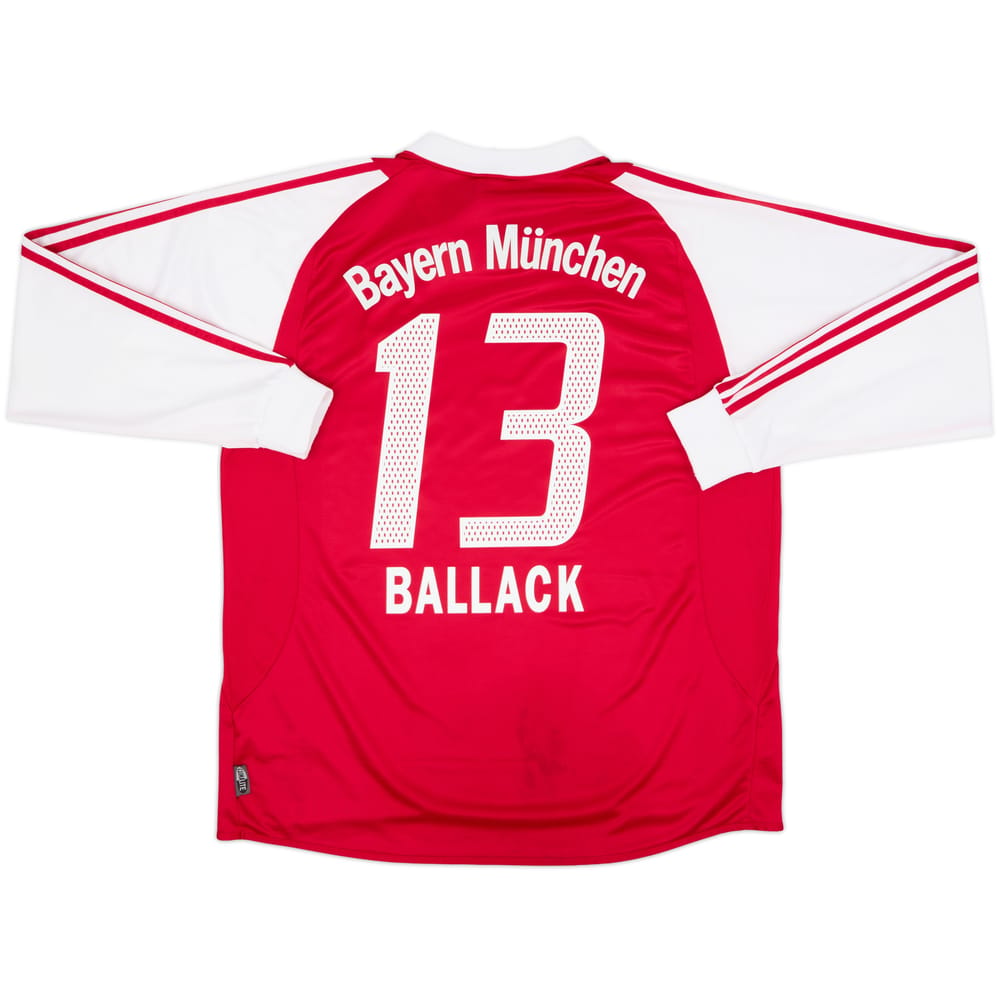 2003-04 Bayern Munich Home L/S Shirt Ballack #13 - 6/10 - (L)