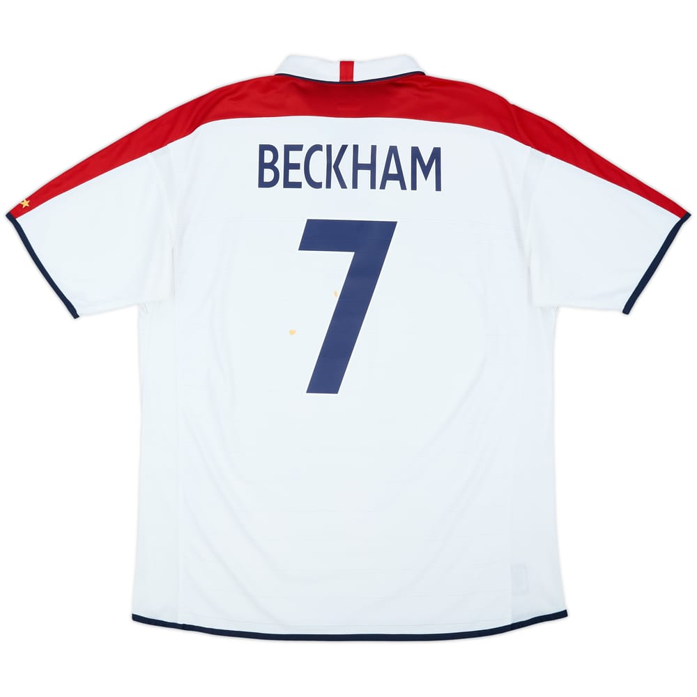 2003-05 England Home Shirt Beckham #7 - 6/10 - (XXL)