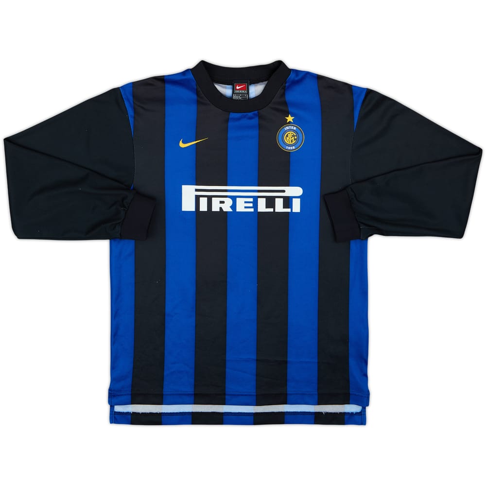 1999-00 Inter Milan Home L/S Shirt - 6/10 - (13-14 Years)