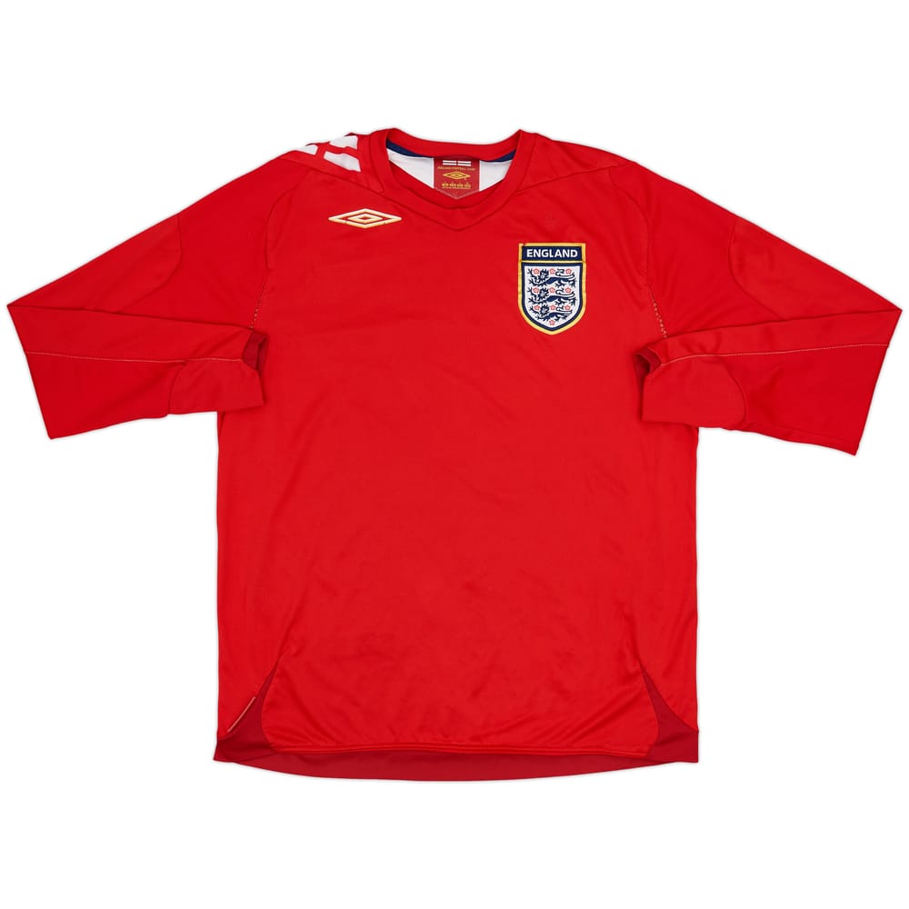 2006-08 England Away L/S Shirt - 5/10 - (L)