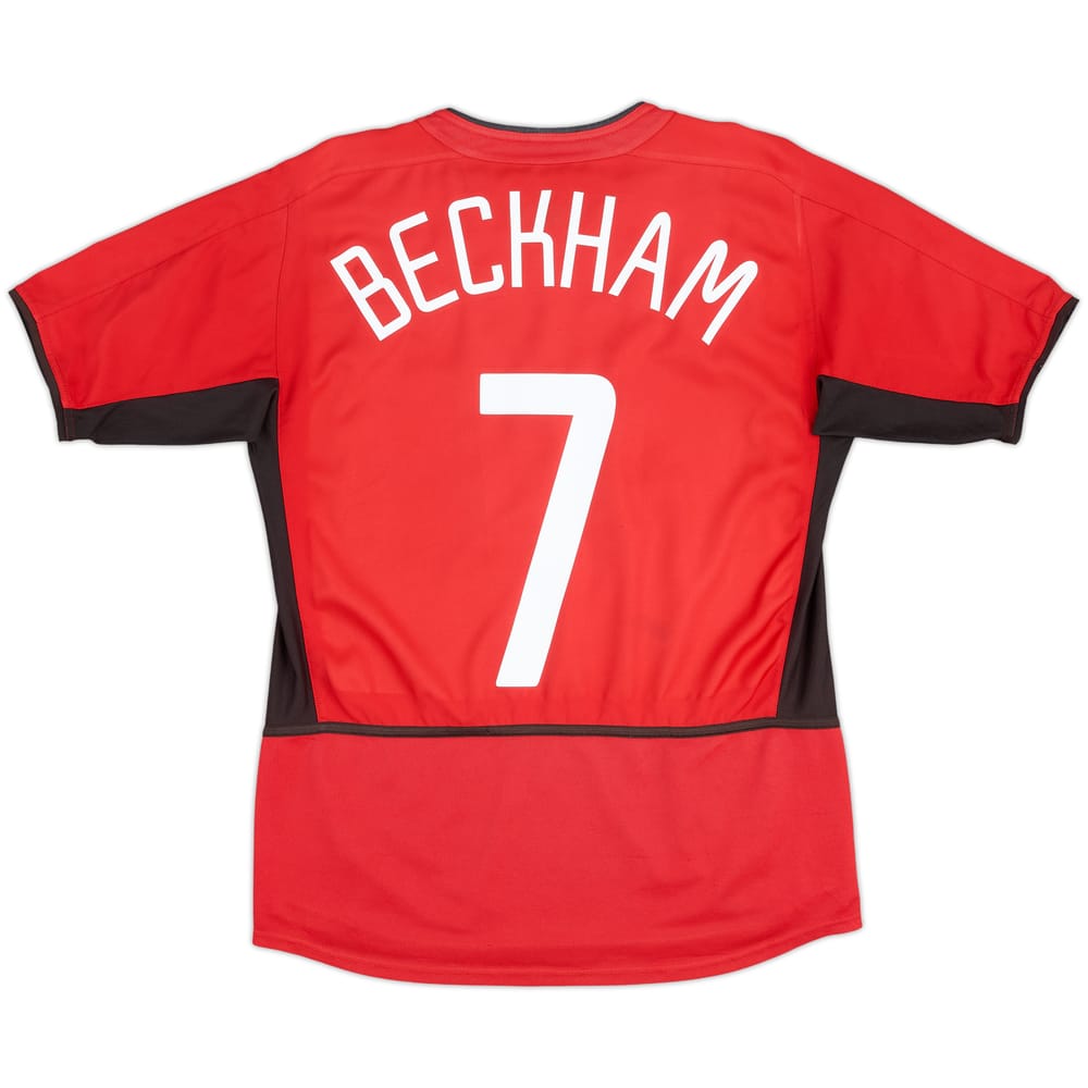 2002-04 Manchester United Home Shirt Beckham #7 - 6/10 - (13-15 Years)