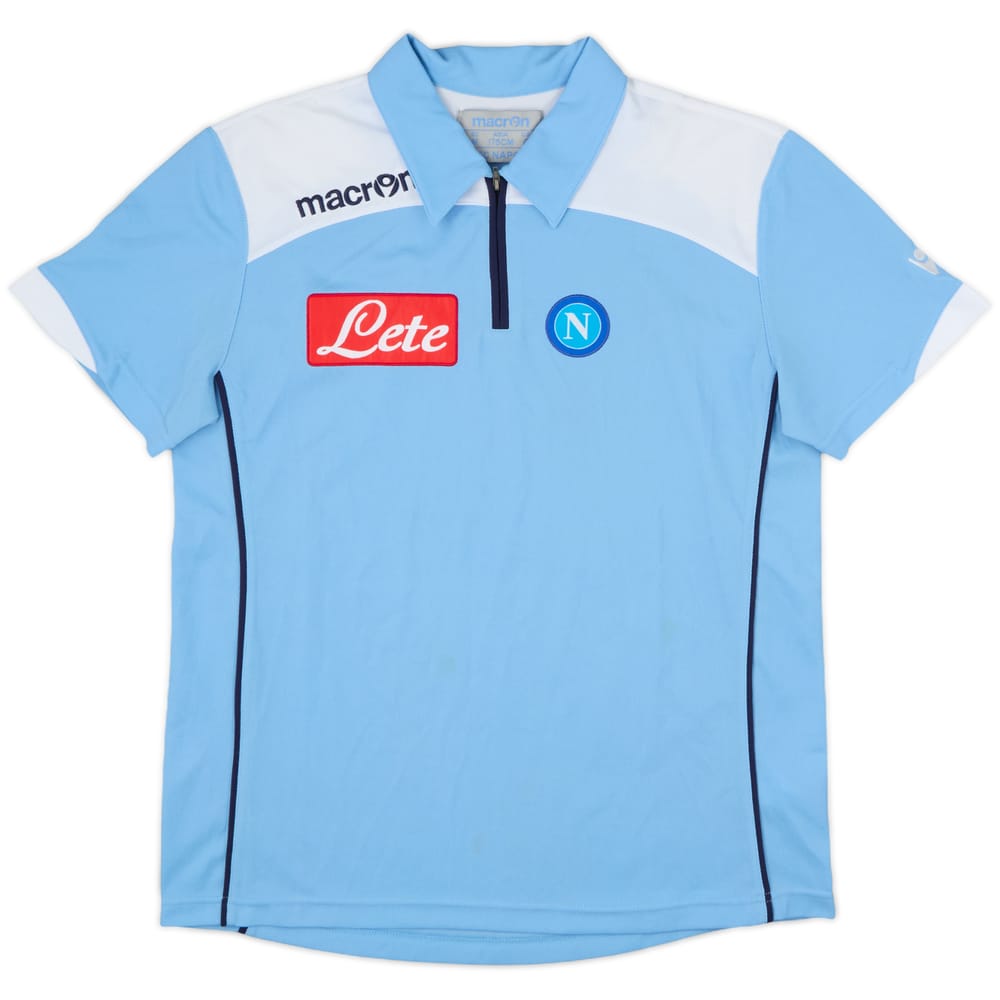2012-13 Napoli Macron Zip Polo Shirt - 8/10 - (M)