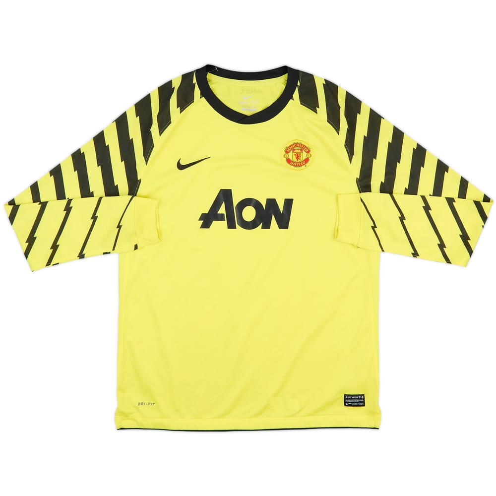 2010-11 Manchester United Yellow GK Shirt - 9/10 - (XL.Boys)