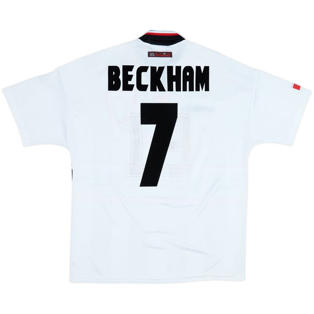 1997-99 Manchester United Away Shirt Beckham #7 - 5/10 - (L)