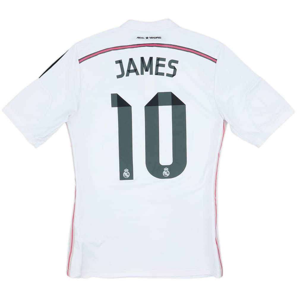 2014-15 Real Madrid Home Shirt James #10 - 5/10 - (S)