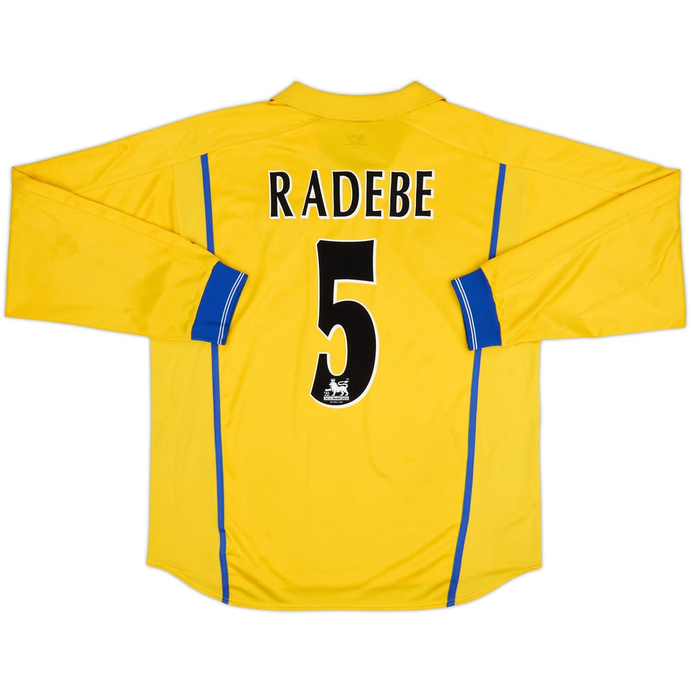 2000-02 Leeds United Away L/S Shirt Radebe #5 - 7/10 - (L)