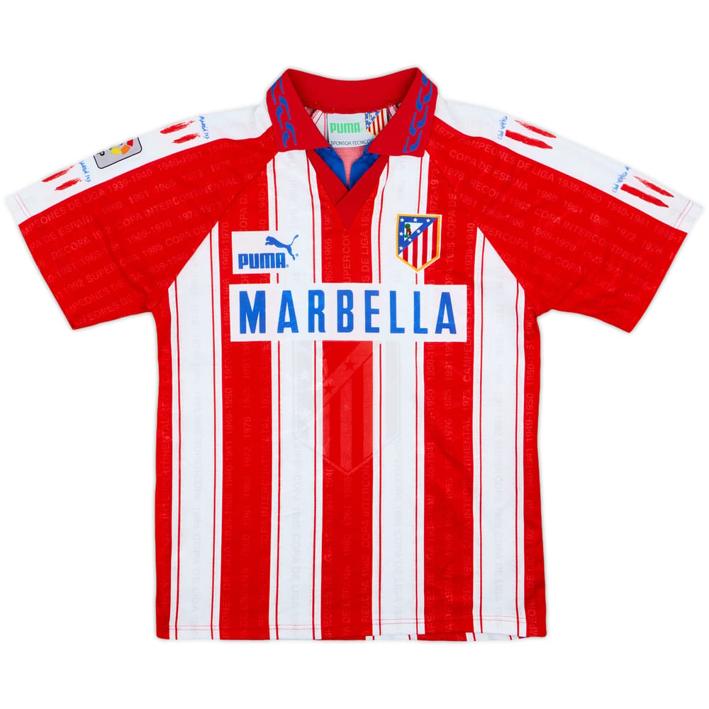 1995-96 Atletico Madrid Home Shirt - 8/10 - (15-16 Years)