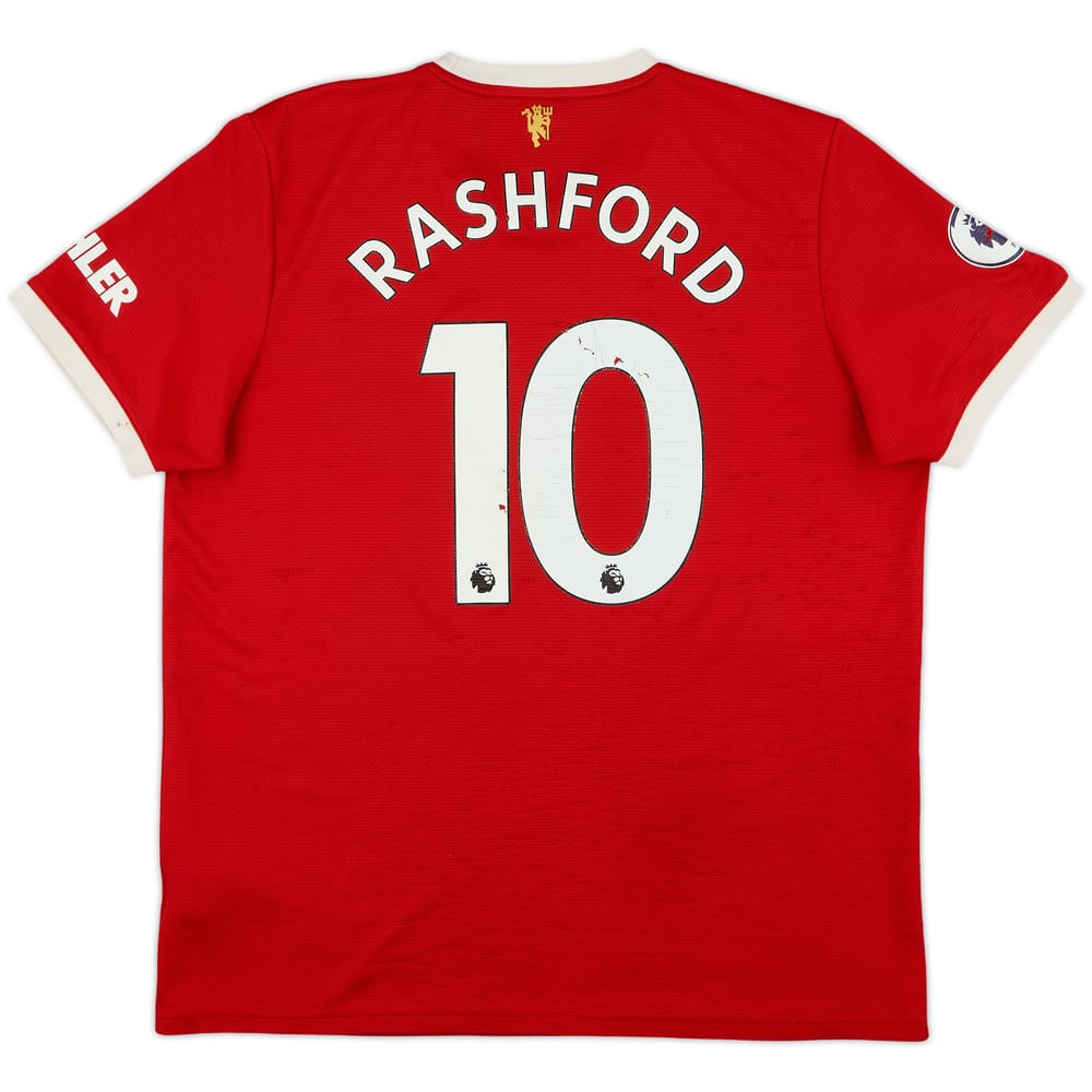 2021-22 Manchester United Home Shirt Rashford #10 - 4/10 - (XL)
