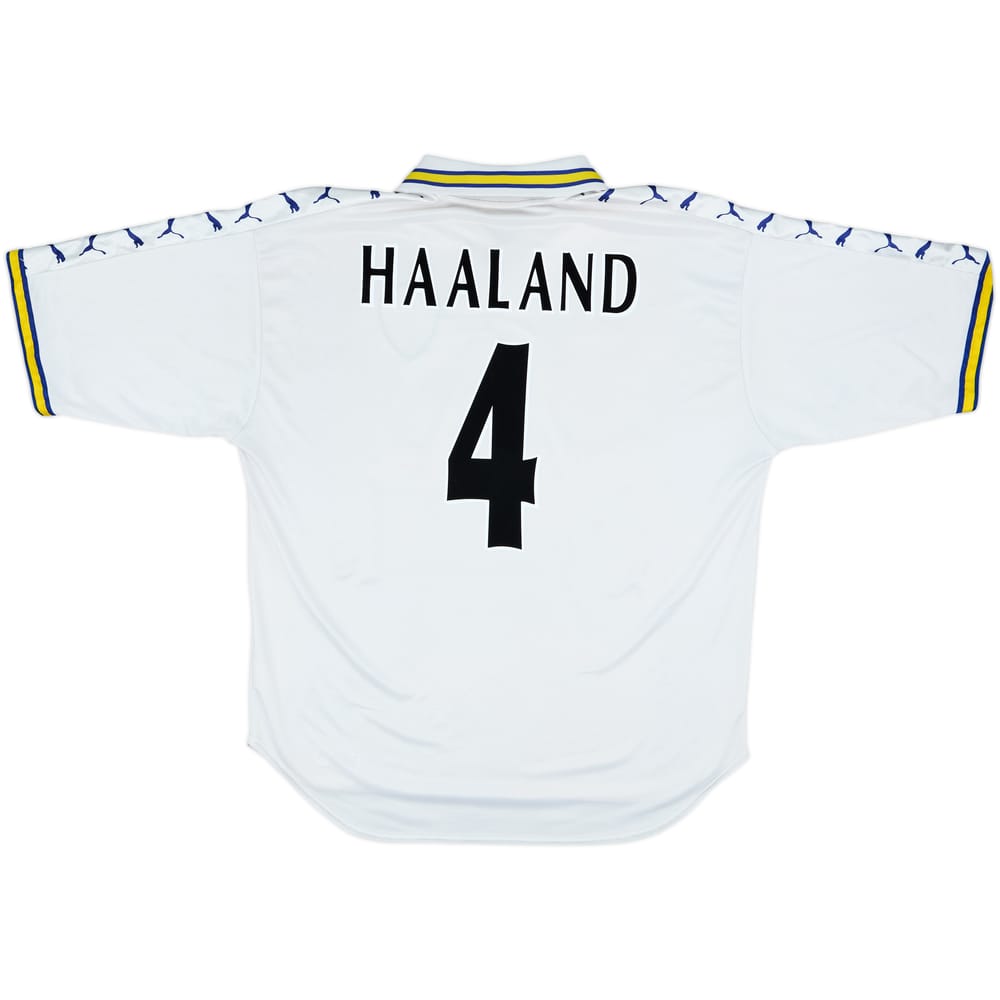 1998-00 Leeds United Home Shirt Haaland #4 - 5/10 - (XL)