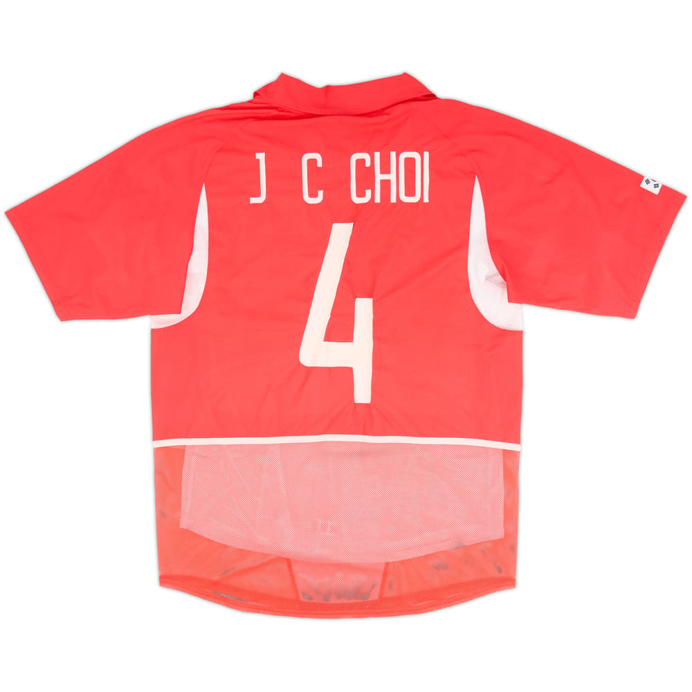 2002-03 South Korea Player Issue Home Shirt J C Choi #4 - 10/10 - (L)