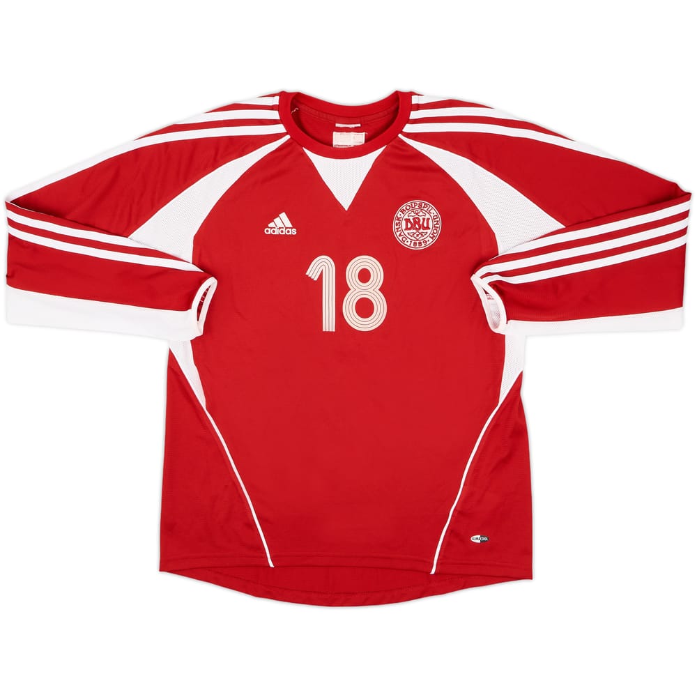 2006-08 Denmark Women's Match Issue Home L/S Shirt #18