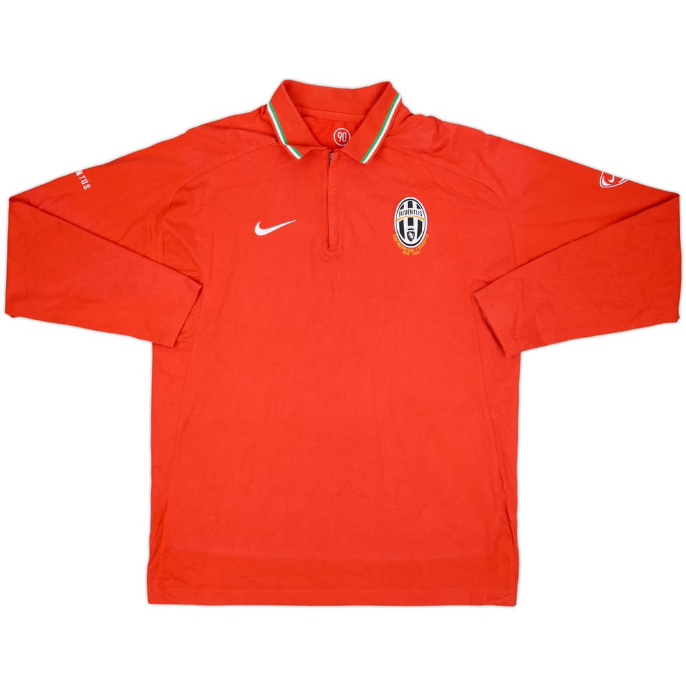 2005-06 Juventus Nike 1/4 Zip Polo L/S Shirt - 9/10 - (L)