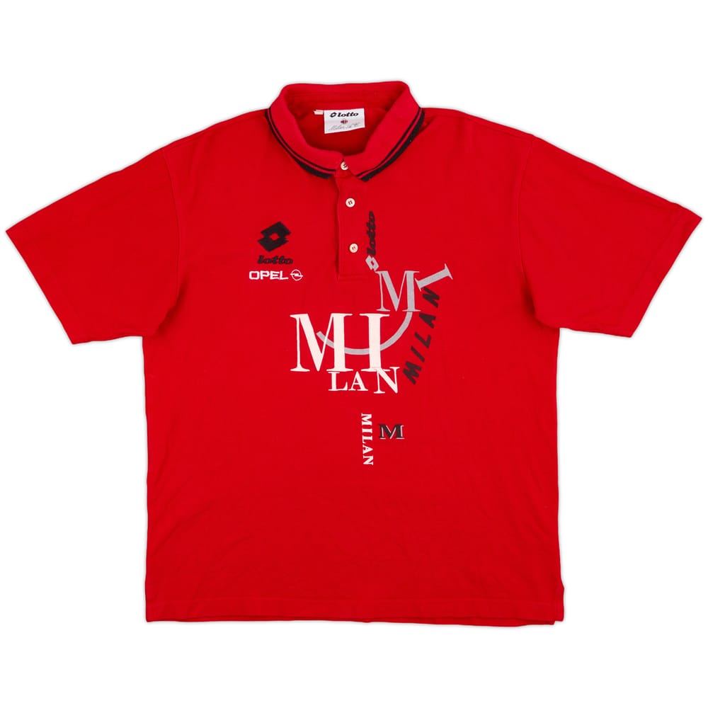 1993-94 AC Milan Lotto Polo Shirt - 7/10 - (XL)