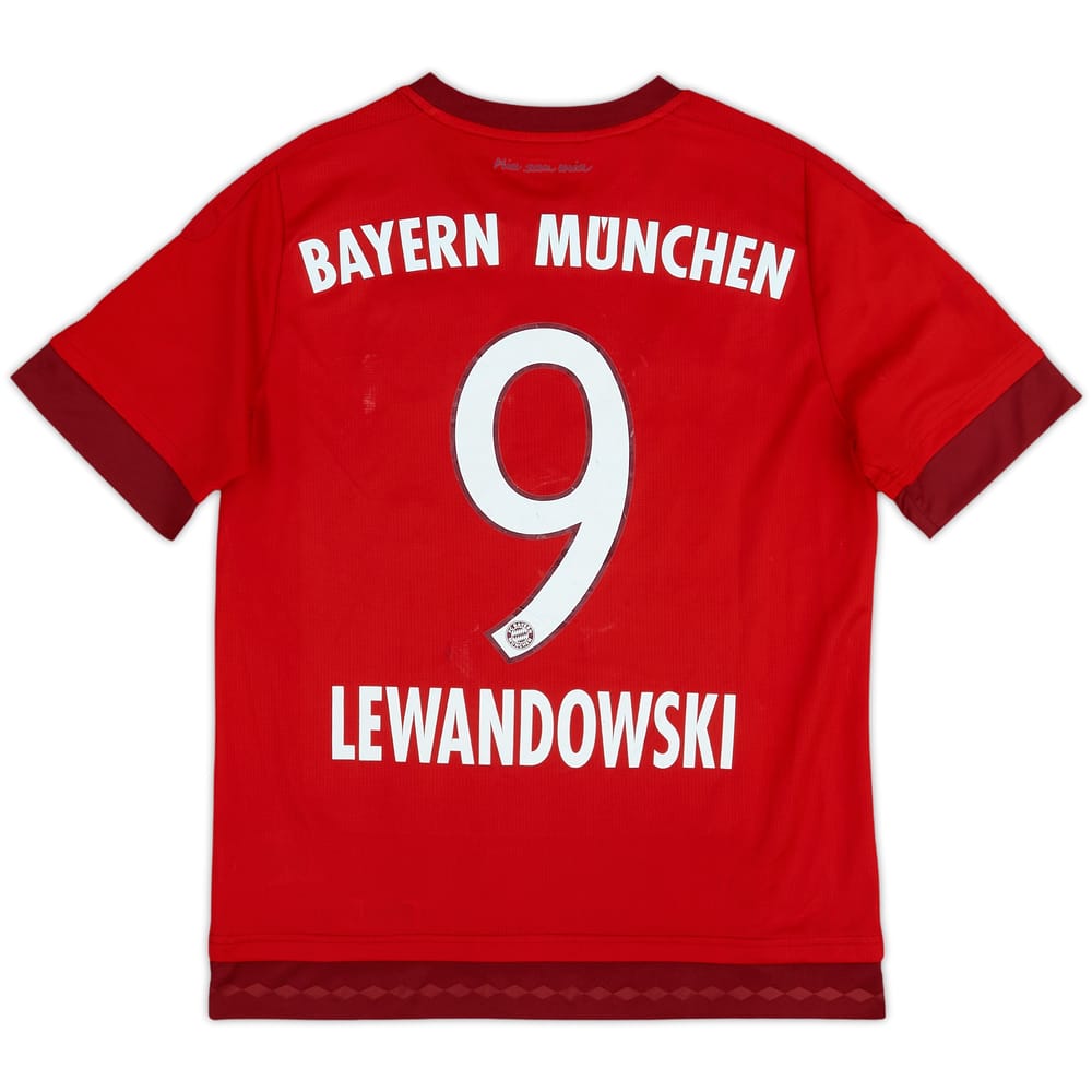2015-16 Bayern Munich Home Shirt Lewandowski #9 - 6/10 - (13-14 Years)
