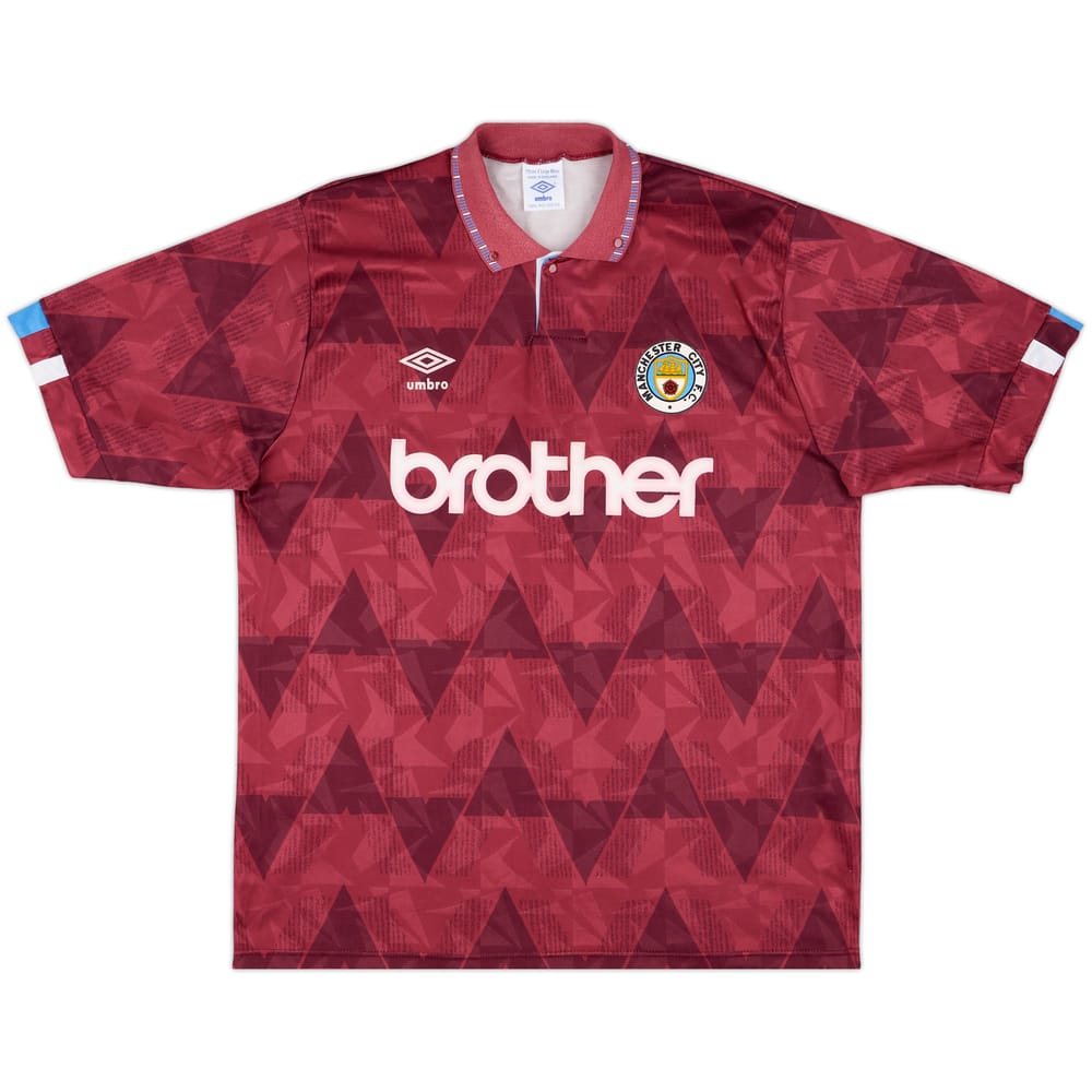 1990-92 Manchester City Away Shirt - 9/10 - (XL)