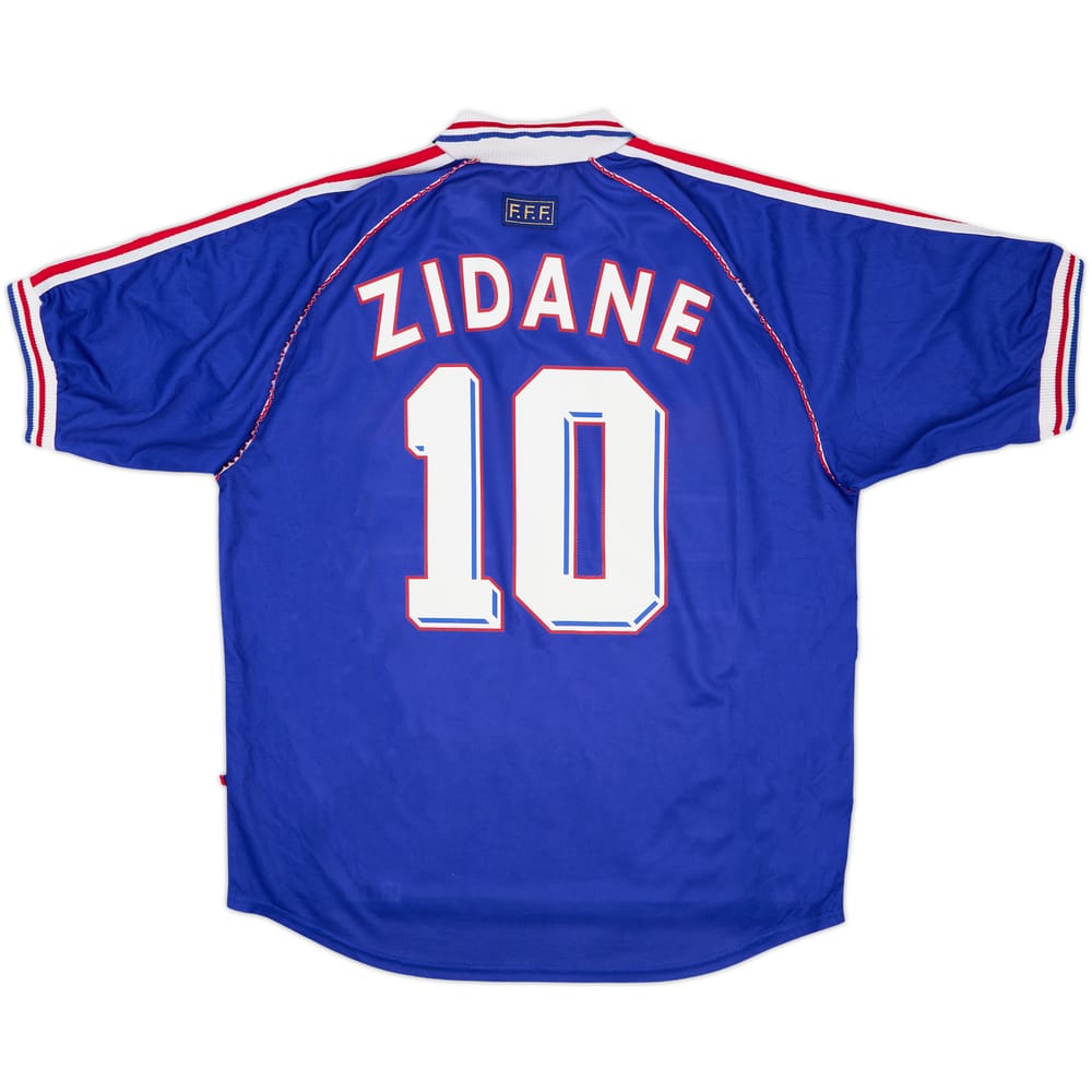 1998-00 France Home Shirt Zidane #10 - 8/10 - (XL)