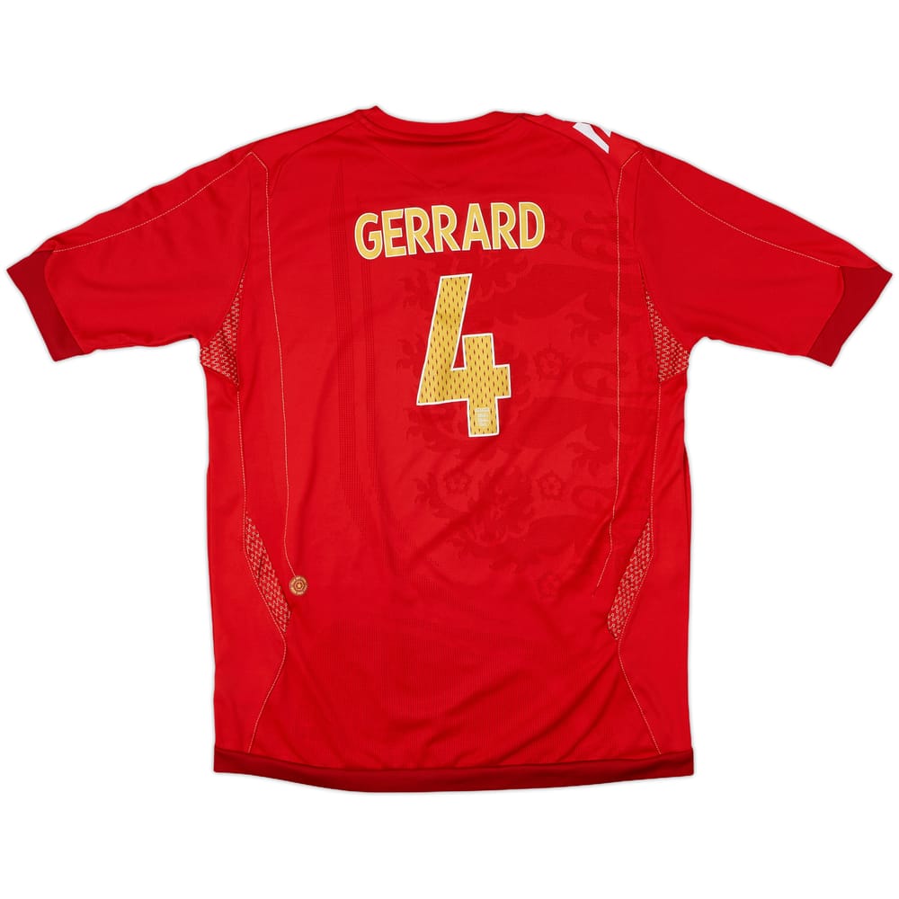 2004-06 England Away Shirt Gerrard #4 - 7/10 - (XL.Boys)