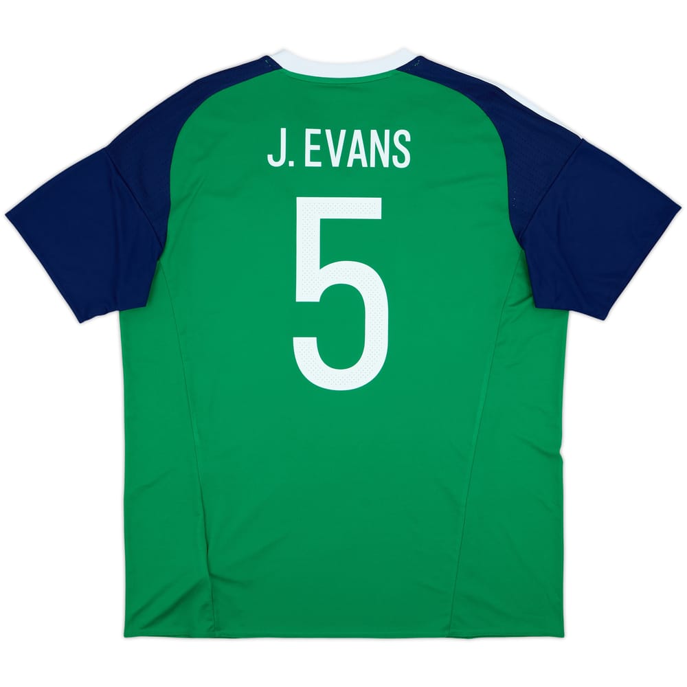 2016-17 Northern Ireland Home Shirt J.Evans #5