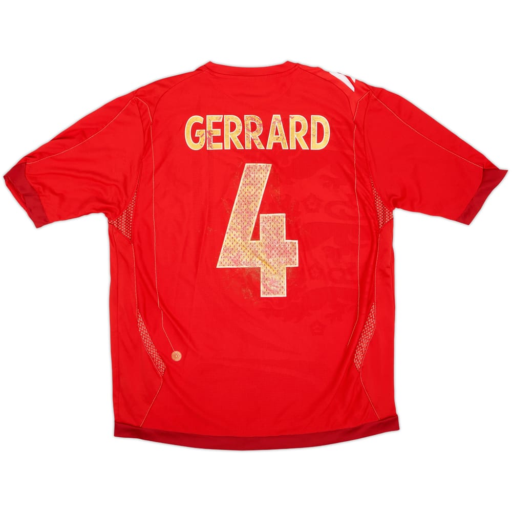 2006-08 England Away Shirt Gerrard #4 - 4/10 - (L)