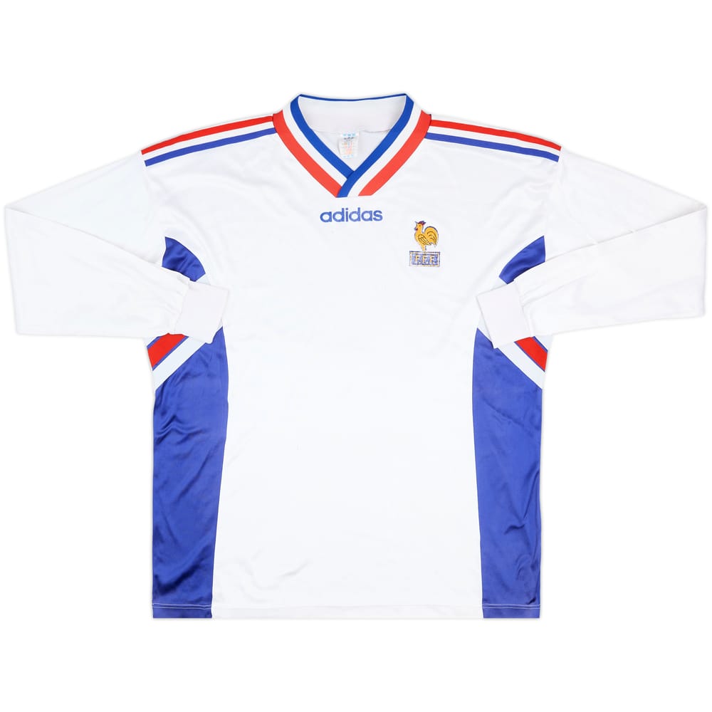 1996 France U-21 Match Issue Away L/S Shirt #19