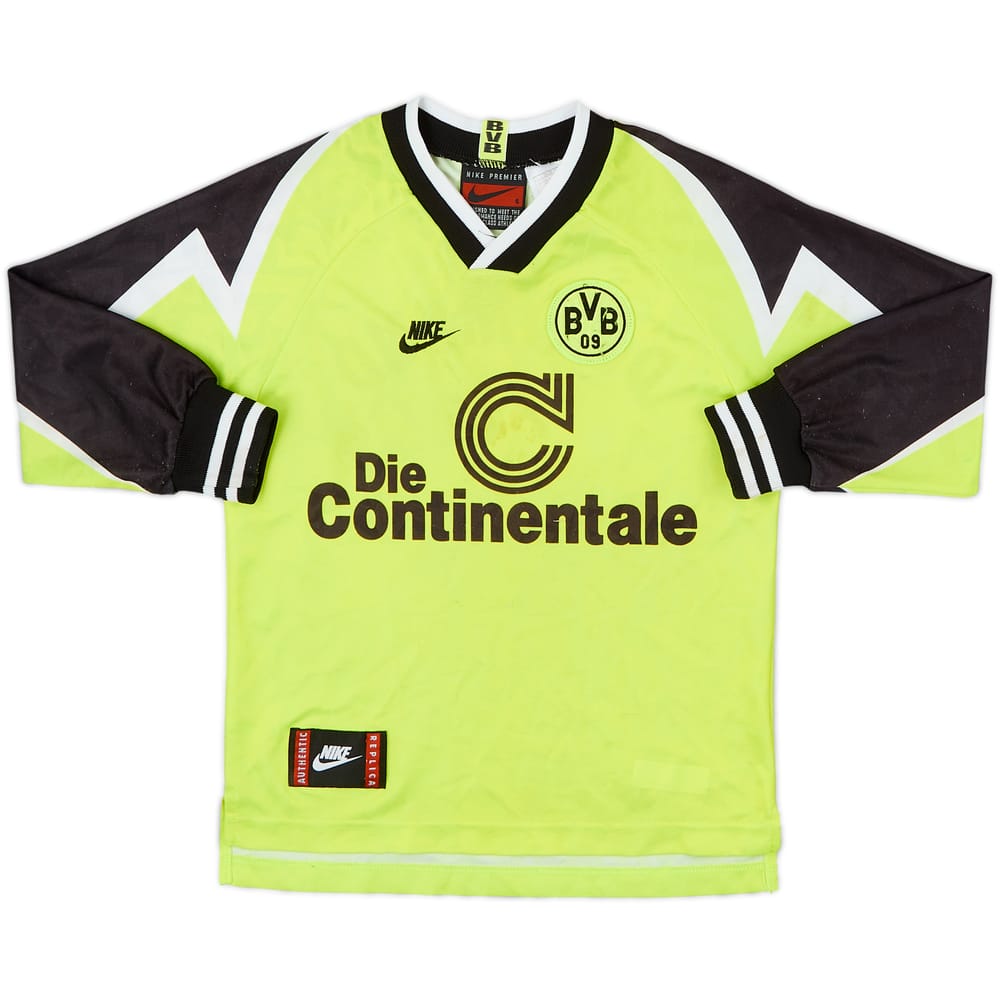 1996-97 Borussia Dortmund Home L/S Shirt - 6/10 - (S.Boys)