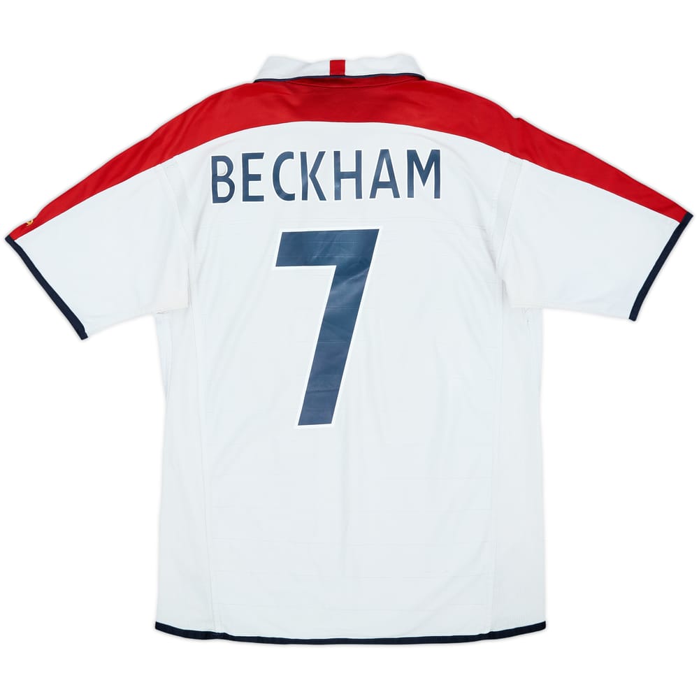 2003-05 England Home Shirt Beckham #7 - 5/10 - (M)