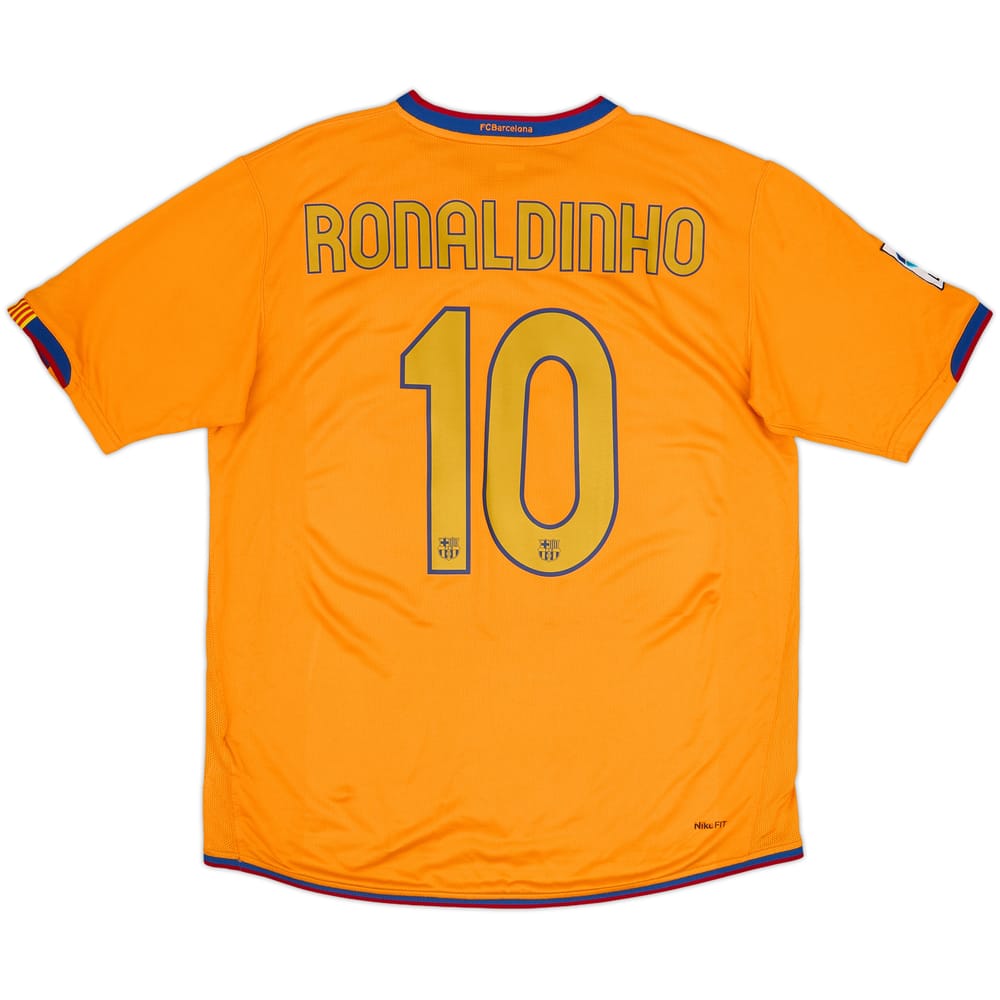 2006-08 Barcelona Away Shirt Ronaldinho #10 - 6/10 - (L)