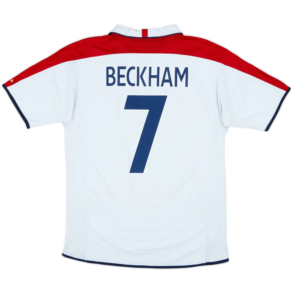2003-05 England Home Shirt Beckham #7 - 5/10 - (L)
