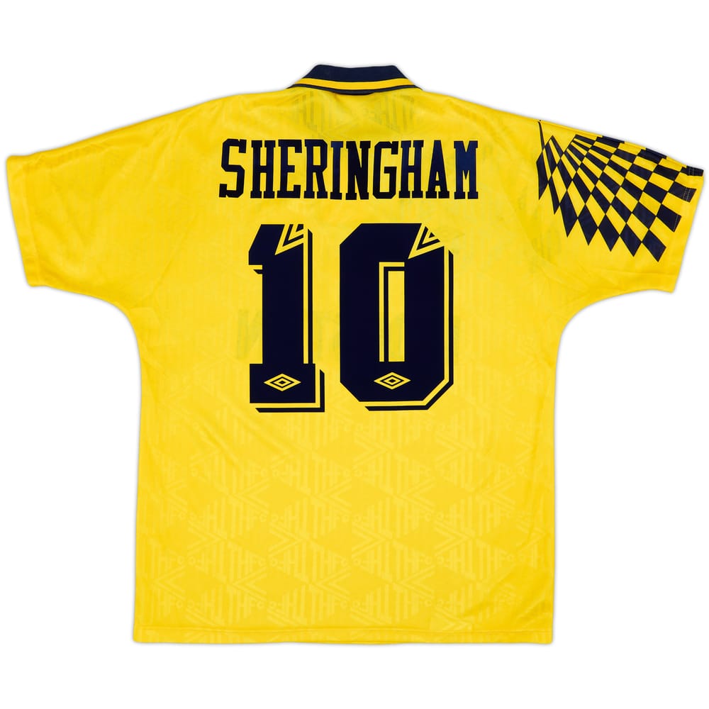 1991-95 Tottenham Away Shirt Sheringham #10 - 9/10 - (L)