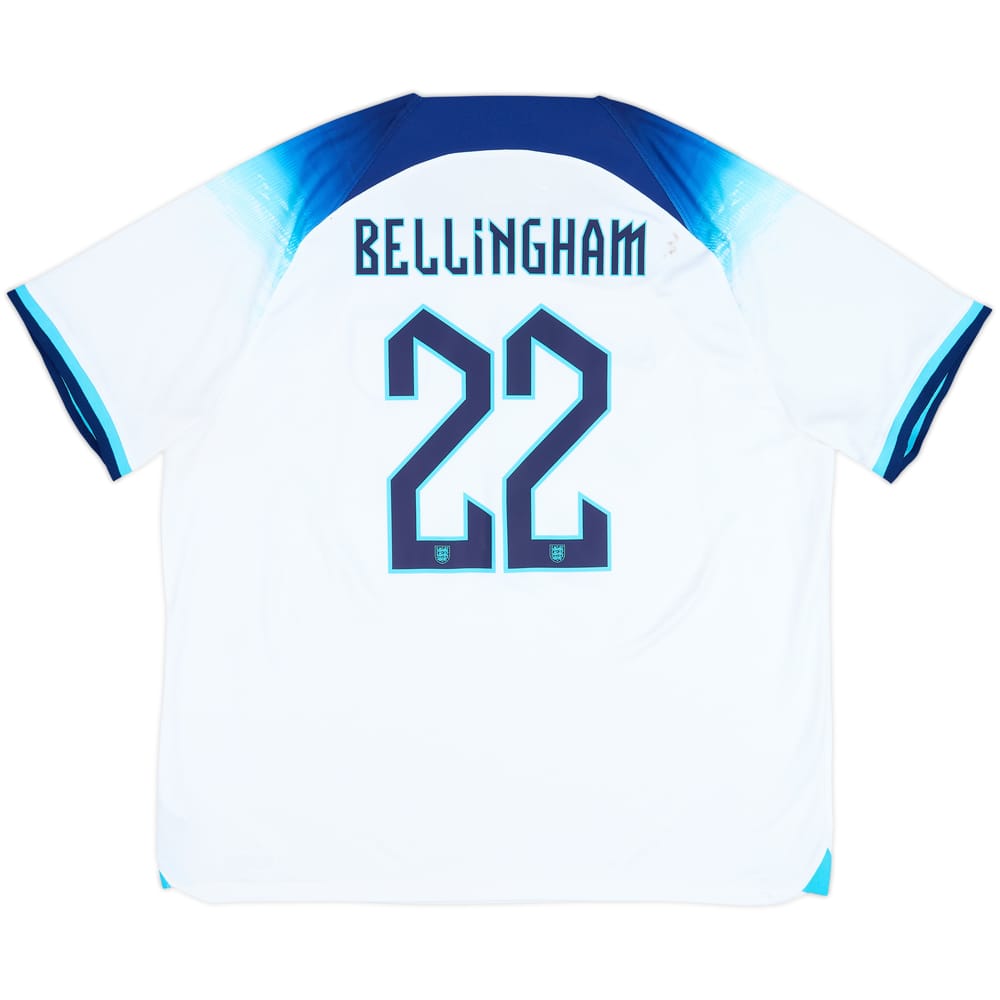 2022-23 England Home Shirt Bellingham #22 - 6/10 - (XXL)