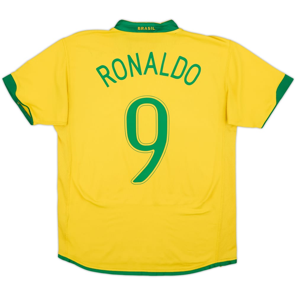 2006-08 Brazil Home Shirt Ronaldo #9 - 5/10 - (M)