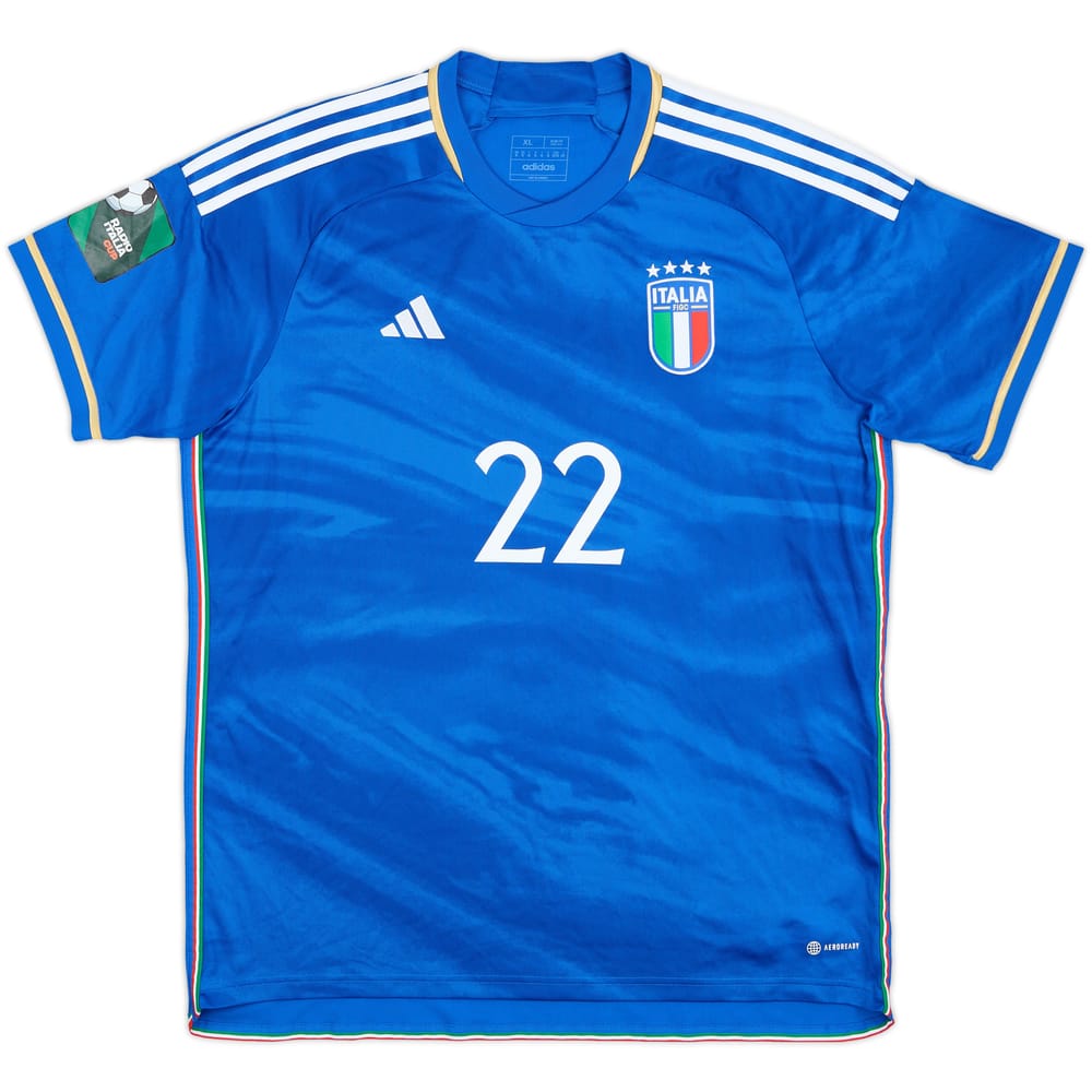 2023-24 Italy Home Shirt #22 - 9/10 - (XL)