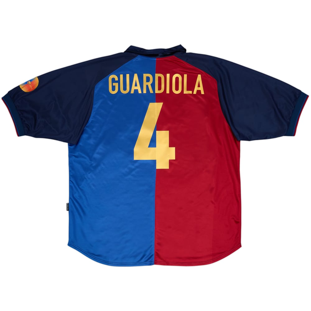 1999-00 Barcelona Centenary Home Shirt Guardiola #4 - 8/10 - (XXL)