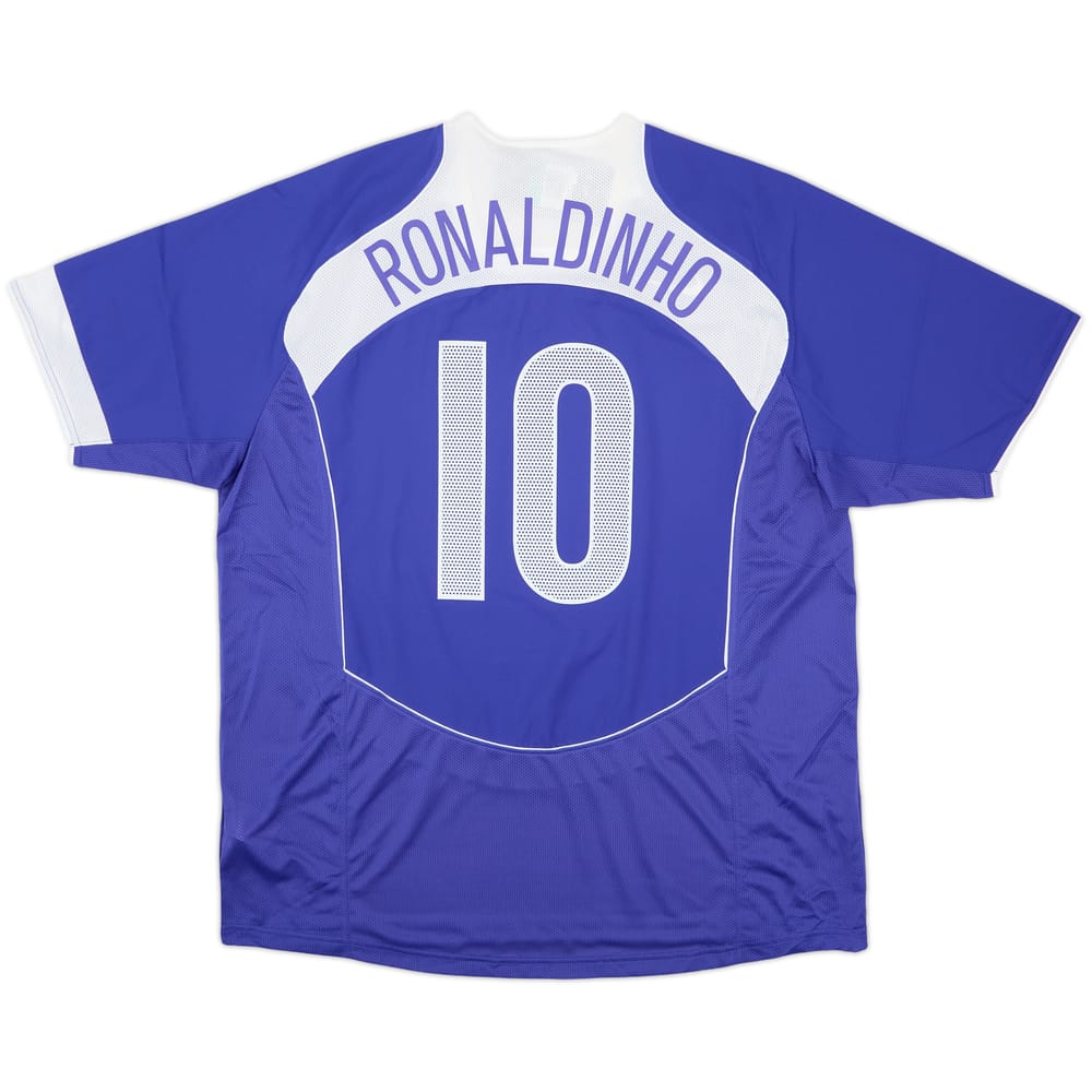 2004-06 Brazil Away Shirt Ronaldinho #10 (XL)
