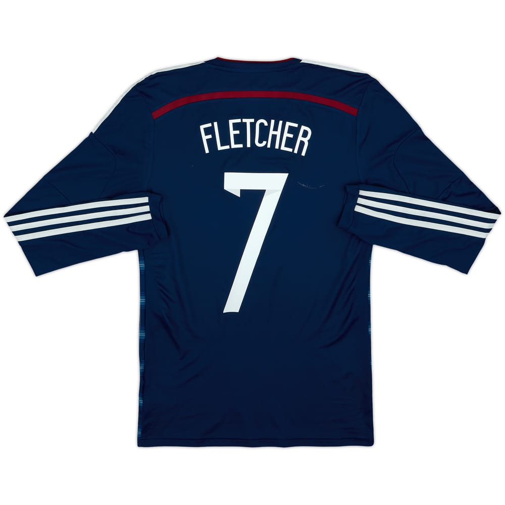 2014-15 Scotland Player Issue Home L/S Shirt Fletcher #7 - 9/10 - (S)