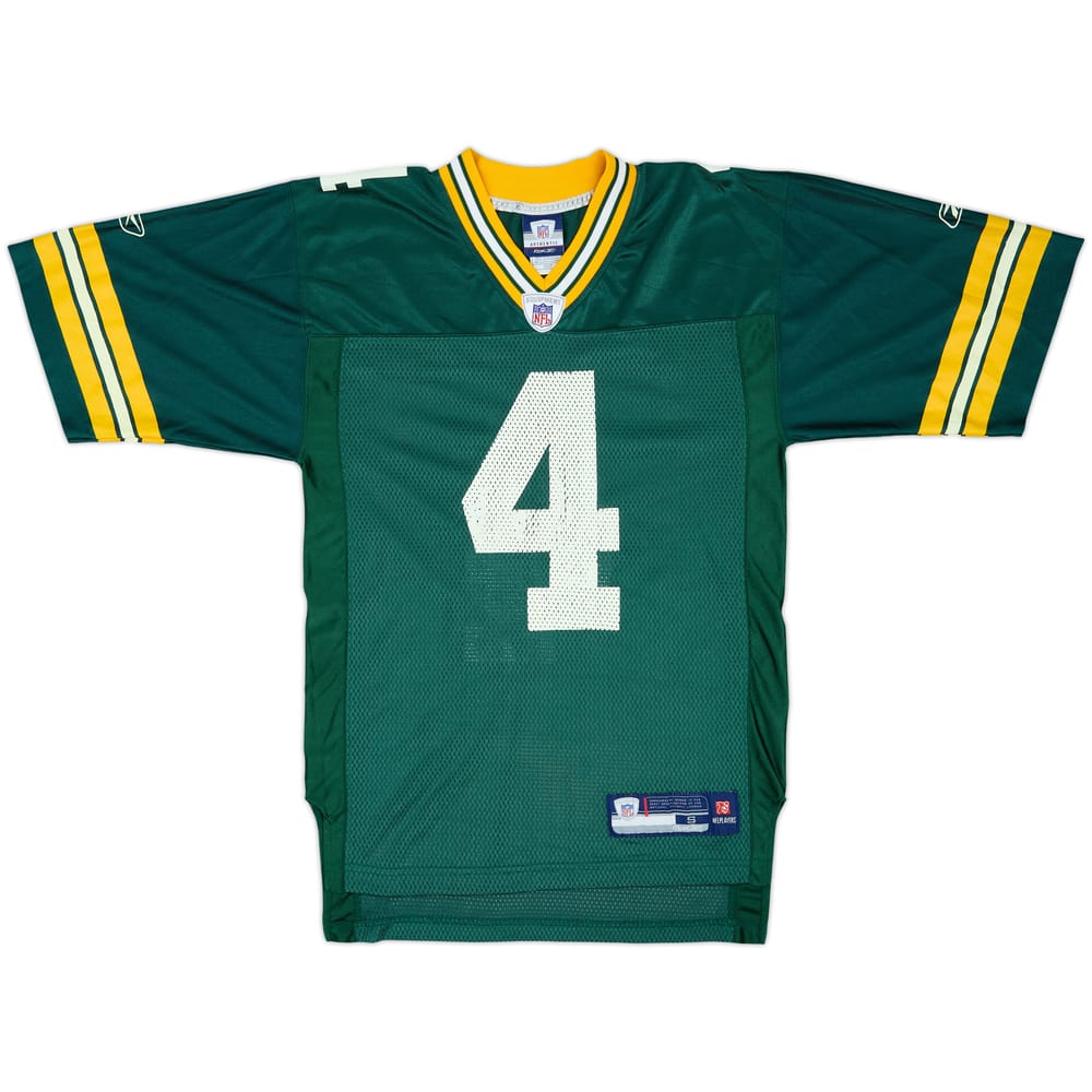 2007 Green Bay Packers Favre #4 Reebok On Field Home Jersey - 6/10 - (S)