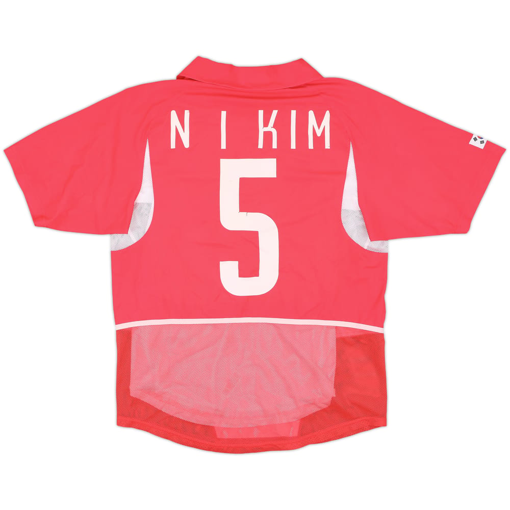 2002-03 South Korea Player Issue Home Shirt N I Kim #5 - 6/10 - (M)